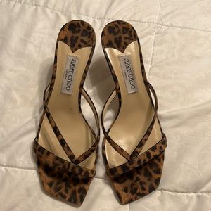 Jimmy Choo Maelie Leopard Print Sandal